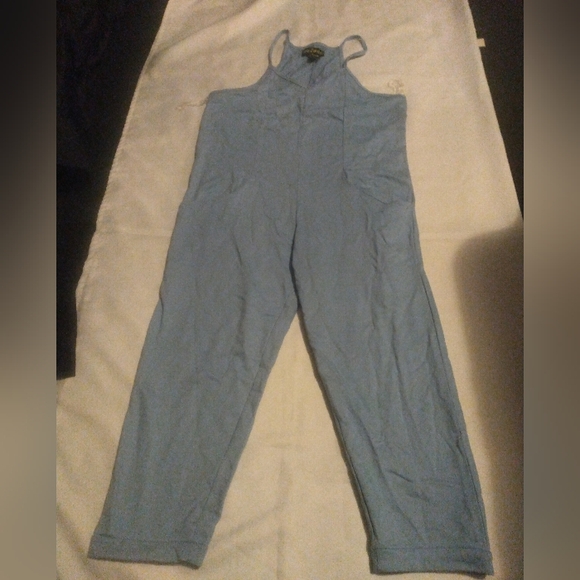 like an angel Pale Blue Spaghetti Strap Jumpsuit - Picture 2 of 6